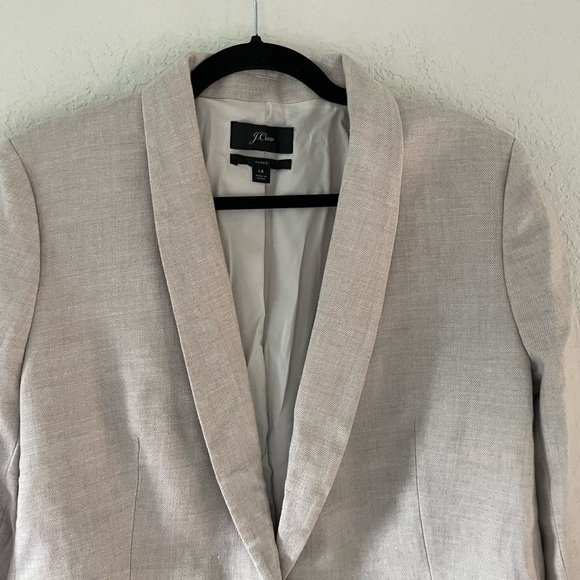 J. Crew Parke Linen Blend Blazer Size 14 - Picture 3 of 11